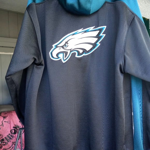 NFL TEAM APPAREL MENS Reebok Phila Eagles Pullover Hoodie sz LG - Picture 6 of 11